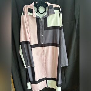 4XL Turnic Casual or business buttoned up ladies long dress.